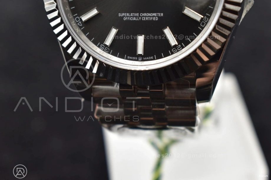 Stick Dial Best DateJust Jubilee 904L 41 SA3235 DIWF Bracelet Edition Grey on Steel 1:1 126334 0318